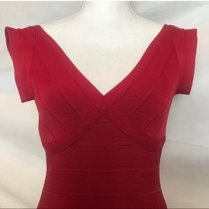 ❤️ Herve Leger Vintage Red Bandage Dress Size XS